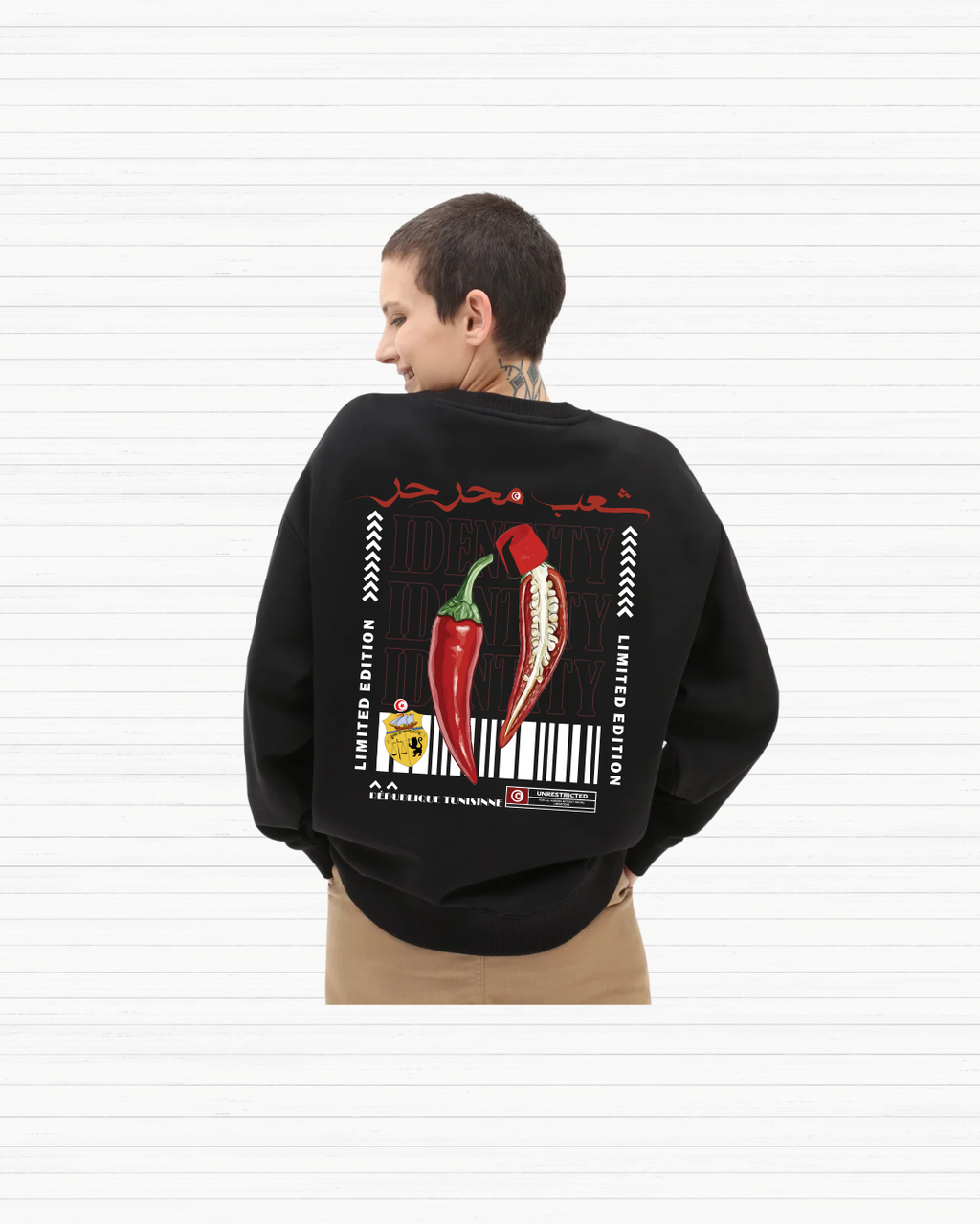 Sweatshirt de Retour – Identity | شعب محرحر (Unisexe)