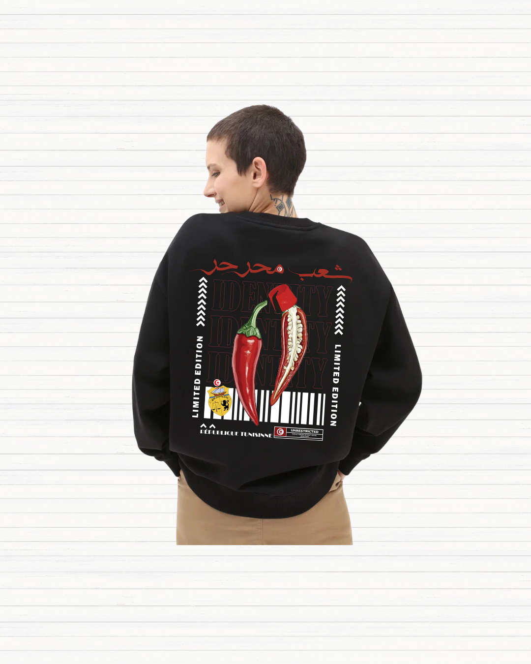 Sweatshirt de Retour – Identity | شعب محرحر (Unisexe)