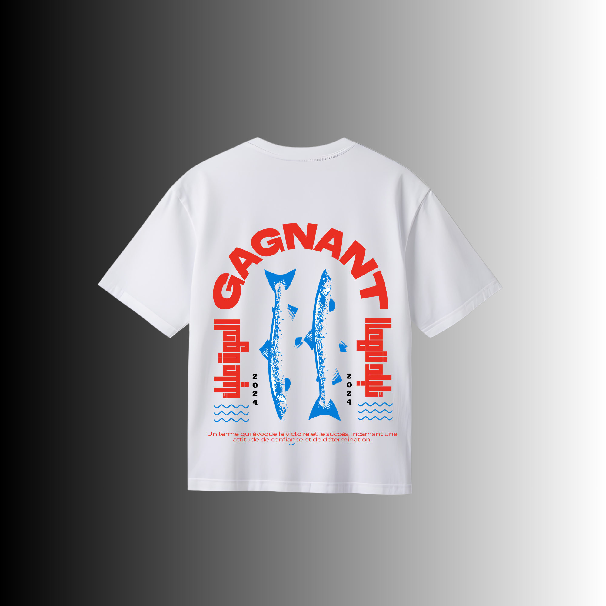 T-Shirt Oversize « الحوت عليك » – Édition Lucky Catch